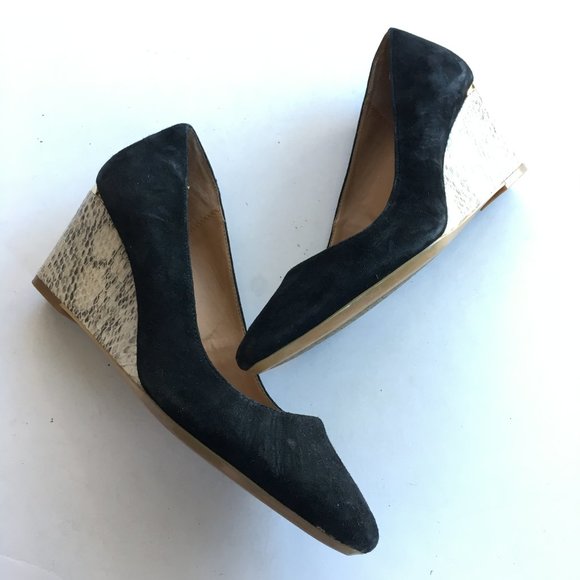 Calvin Klein Pippa Snakeskin Pump Wedge Heels Sz 9 - Picture 4 of 9